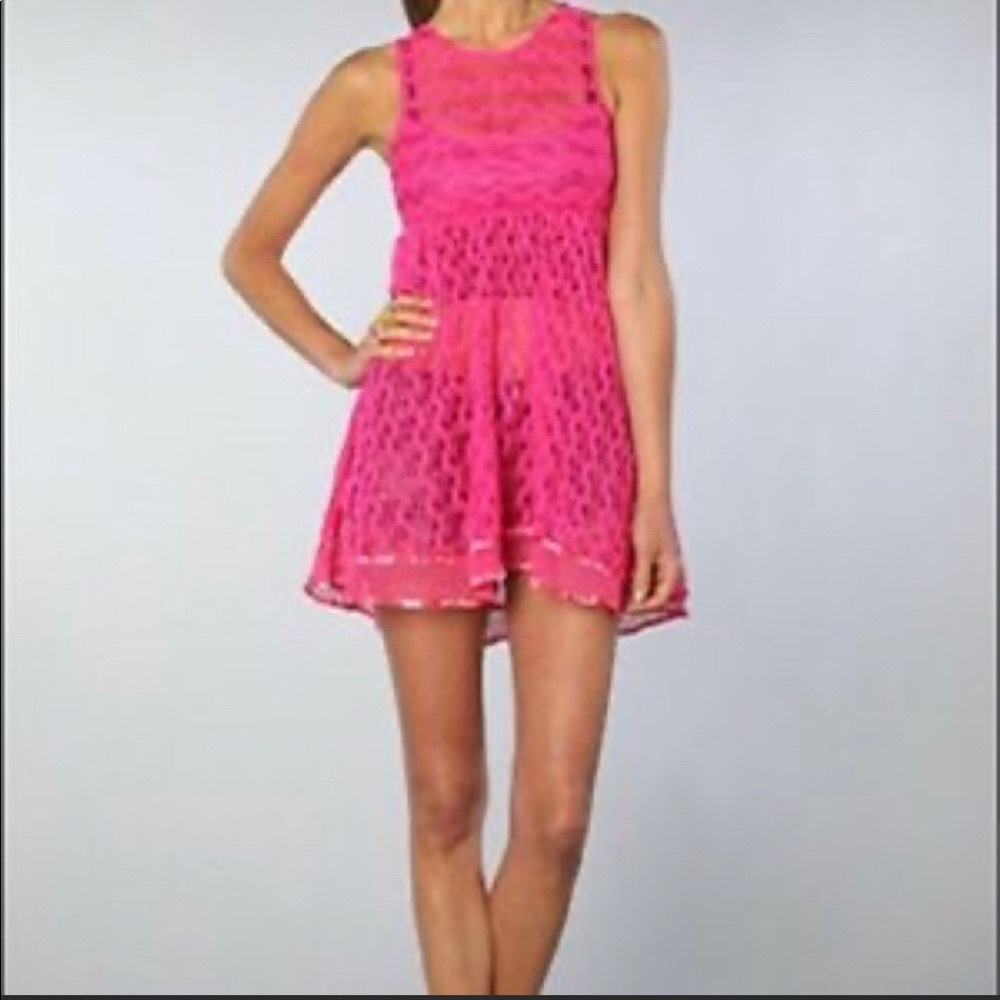 New Romantics Crochet Babydoll Dress by Free People Dress